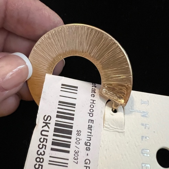 Influence Green Stone Earrings - Picture 2 of 3